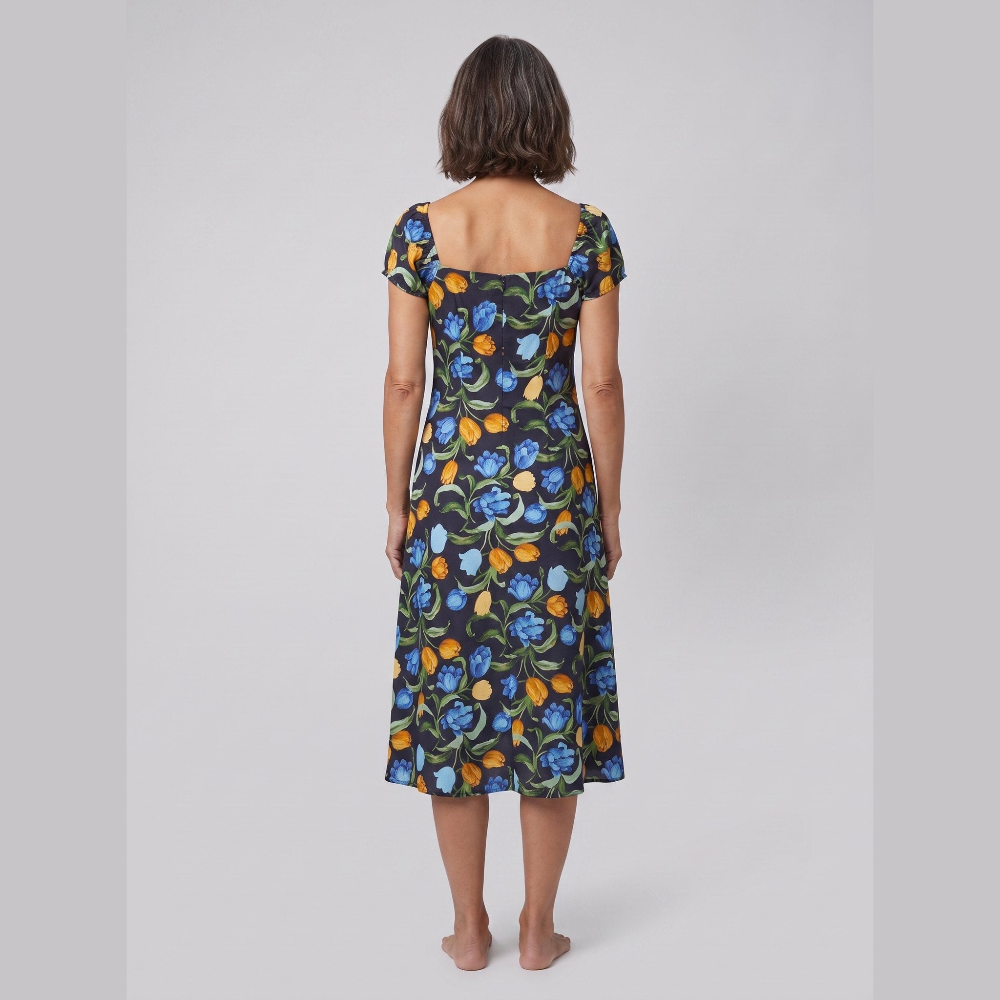 Ivy Summer Dress | Floral Print, Square Neckline, Lightweight 3