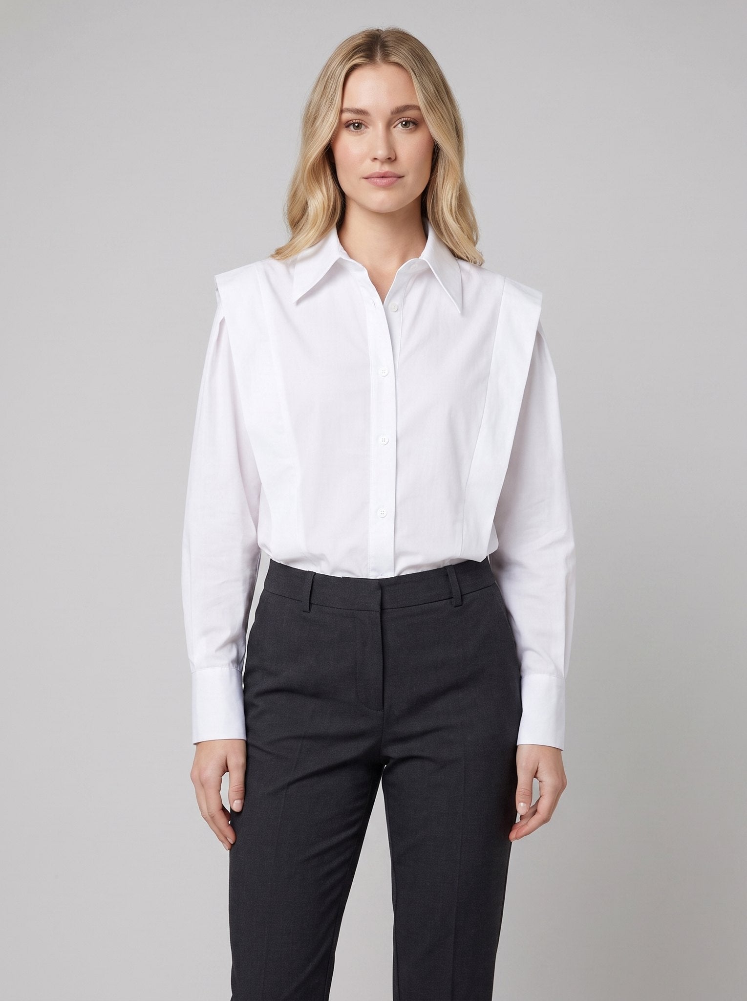 Jara White Blouse | 100% Cotton, Puff Sleeve Top 0