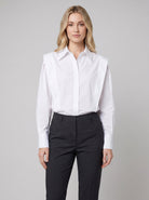 Jara White Blouse | 100% Cotton, Puff Sleeve Top 0