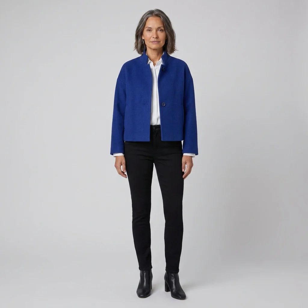 Jara Women's Jacket | Wool-Blend, Tailored Fit, Snap Front 11