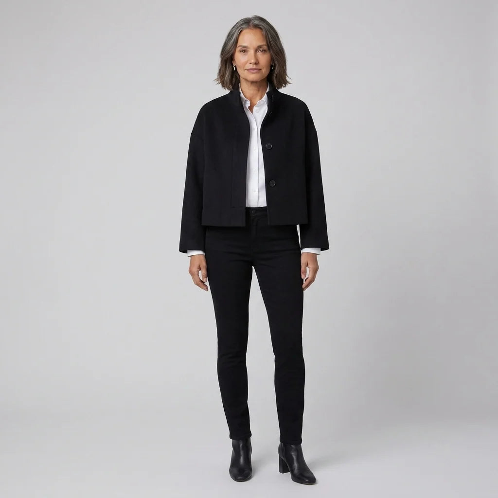 Jara Women's Jacket | Wool-Blend, Tailored Fit, Snap Front 12