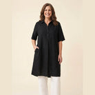 Jovia Women's Dress | Plus Size, Casual Linen Summer Dress 2