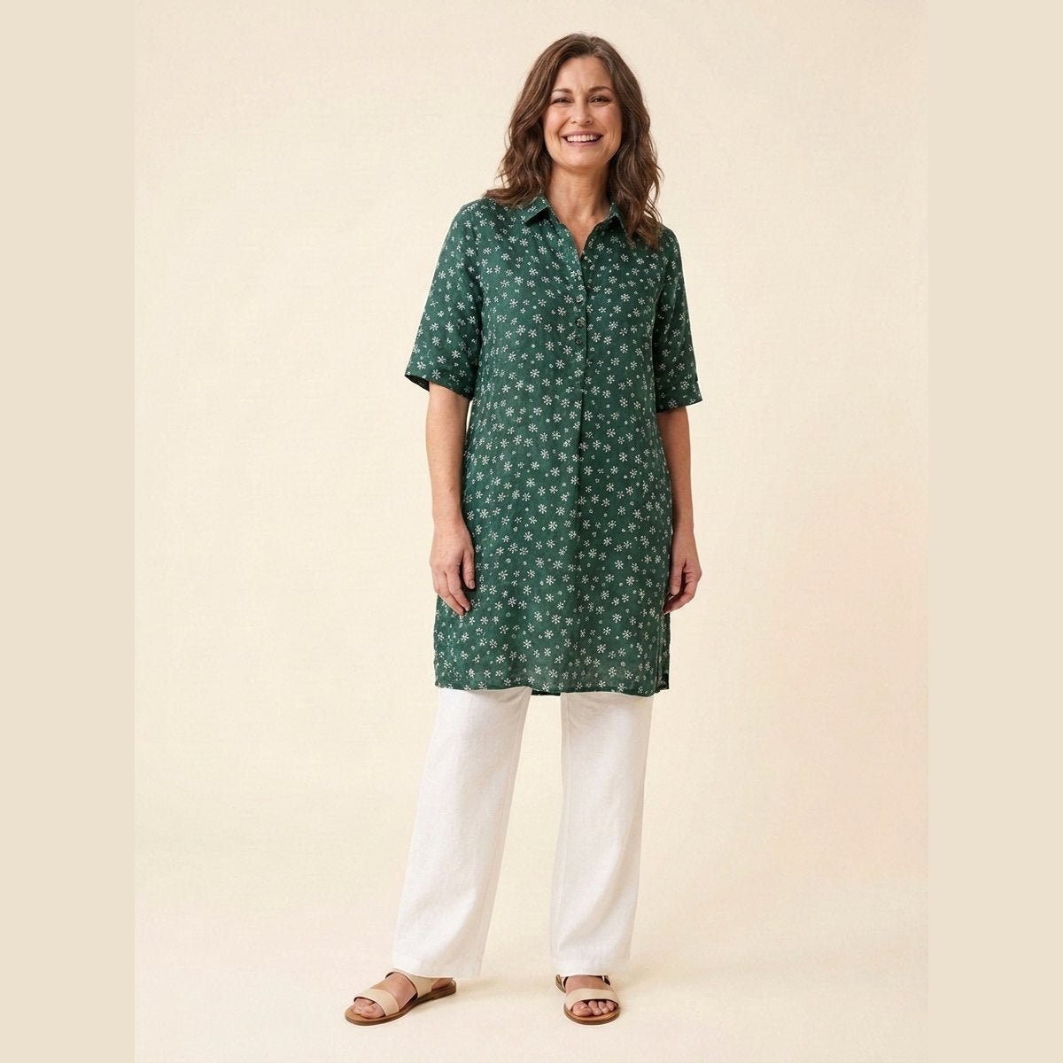 Jovia Women's Dress | Plus Size, Casual Linen Summer Dress 5