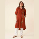 Jovia Women's Dress | Plus Size, Casual Linen Summer Dress 8