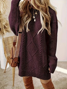 Juno Sweater Dress | Chunky Cable Knit, Mini Length for Women 1