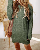Juno Sweater Dress | Chunky Cable Knit, Mini Length for Women 4