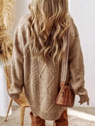 Juno Sweater Dress | Chunky Cable Knit, Mini Length for Women 5