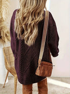 Juno Sweater Dress | Chunky Cable Knit, Mini Length for Women 7