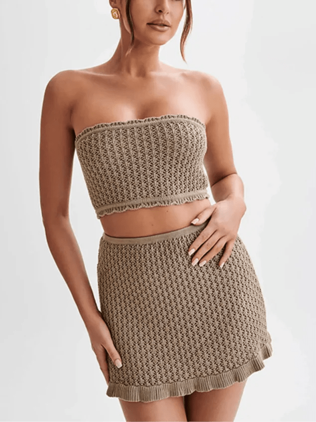 Kara Knit Set | Cotton Blend, Lightweight Two Piece Loungewear 1