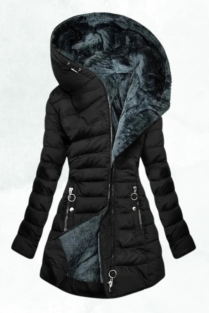 Kate | Women's Hooded Quilted Coat | Fur-Lined 1