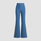 Kendra Flare Jeans Women | Mid-Wash Stretch Denim, Flared Leg 4
