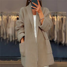 Kira Knit Cardigan | Wool-Blend, Open Front with Pockets for Women 1