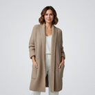 Kira Knit Cardigan | Wool-Blend, Open Front with Pockets for Women 2