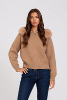 Knit Fur Hooded Coat 0