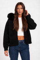 Knit Fur Hooded Coat 6