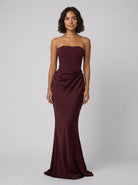 Kora Maxi Dress | Strapless Corset Bodice, Lace-Up Back, Floor-Length 0