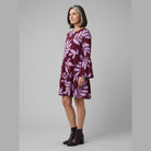 Kora Women's Dress | Bias Cut, Tiered Panels, Long Sleeves 2