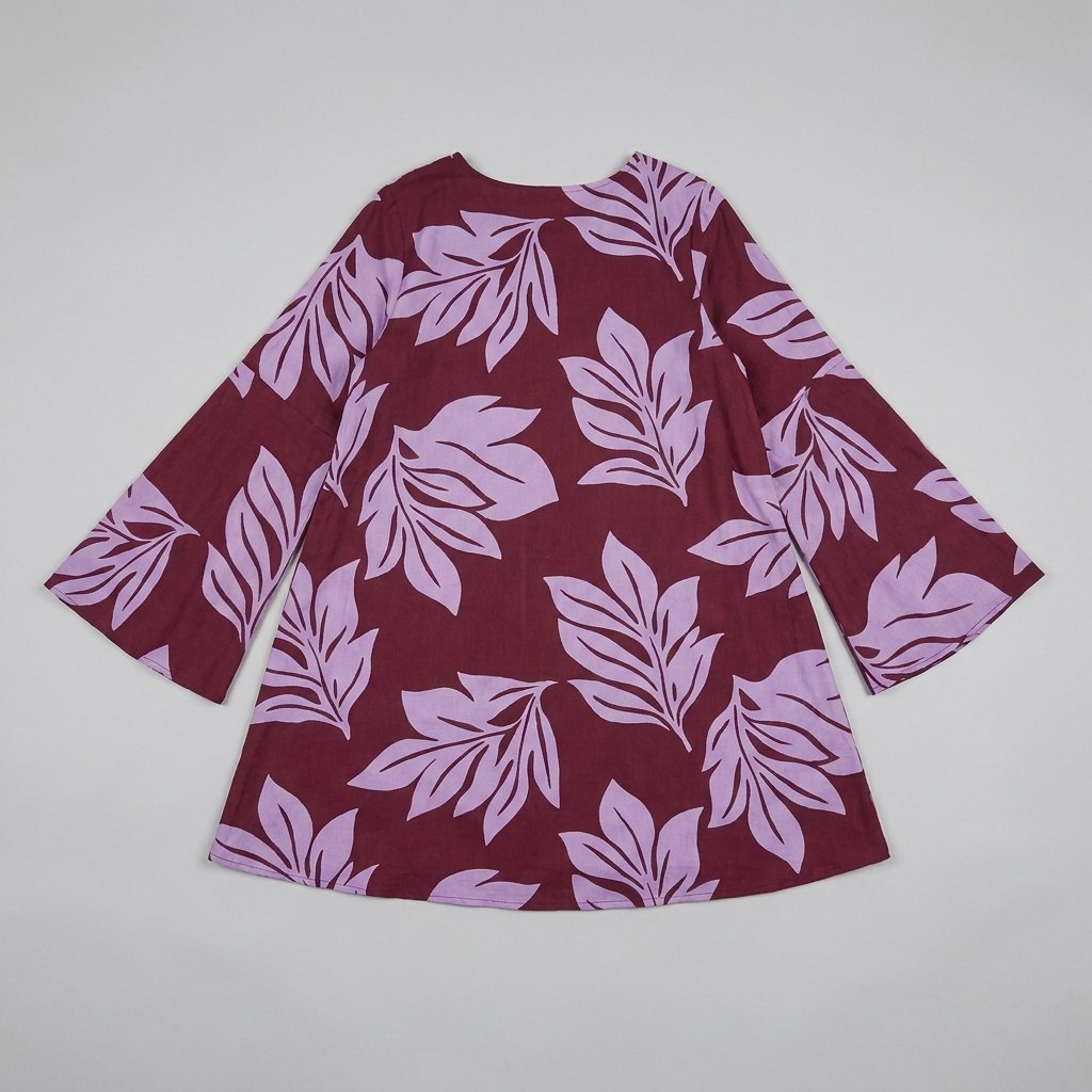 Kora Women's Dress | Bias Cut, Tiered Panels, Long Sleeves 4