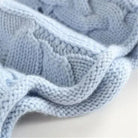Lara Turtleneck Sweater | Braided-Knit Texture, Beige or Blue 1
