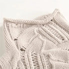 Lara Turtleneck Sweater | Braided-Knit Texture, Beige or Blue 2