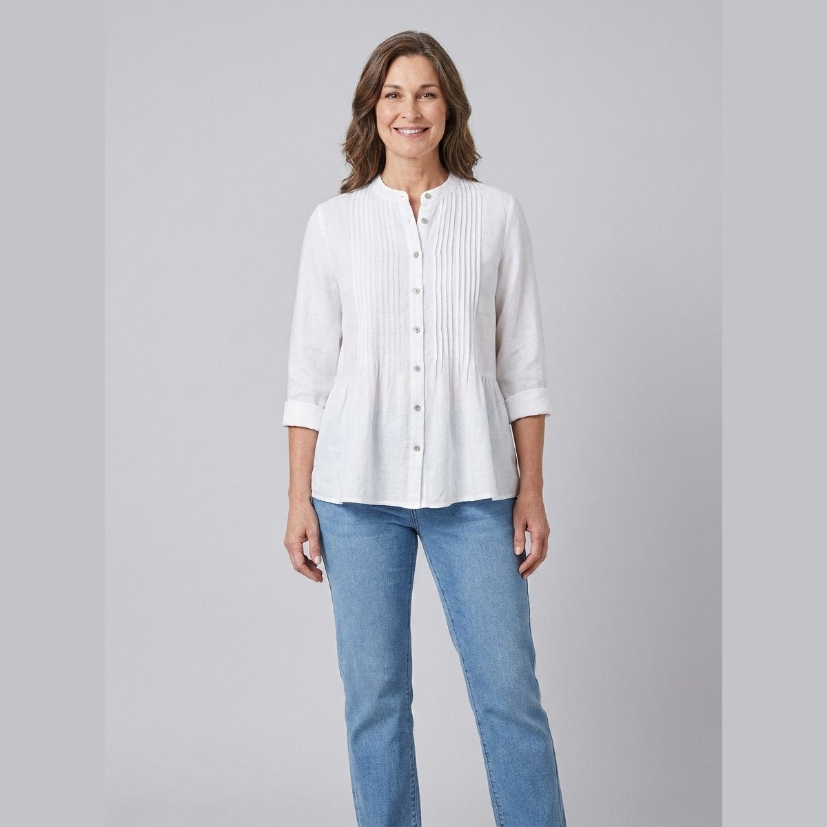 Lina Women's Tunic | Organic Linen, Loose Fit Tunic Top 0