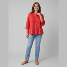 Lina Women's Tunic | Organic Linen, Loose Fit Tunic Top 2