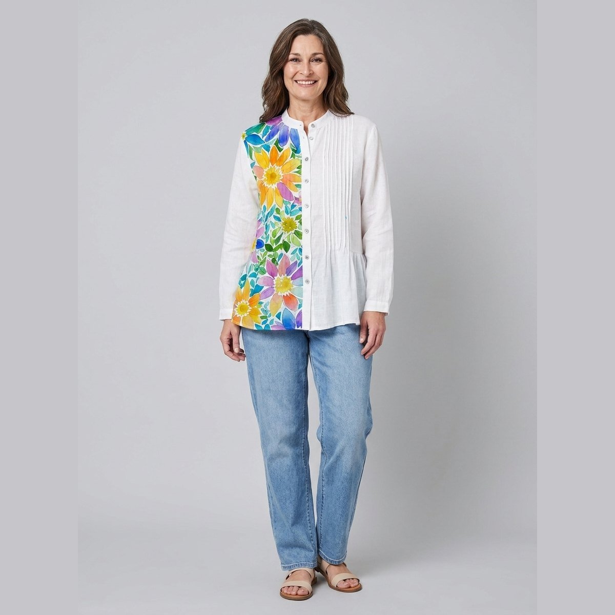 Lina Women's Tunic | Organic Linen, Loose Fit Tunic Top 3