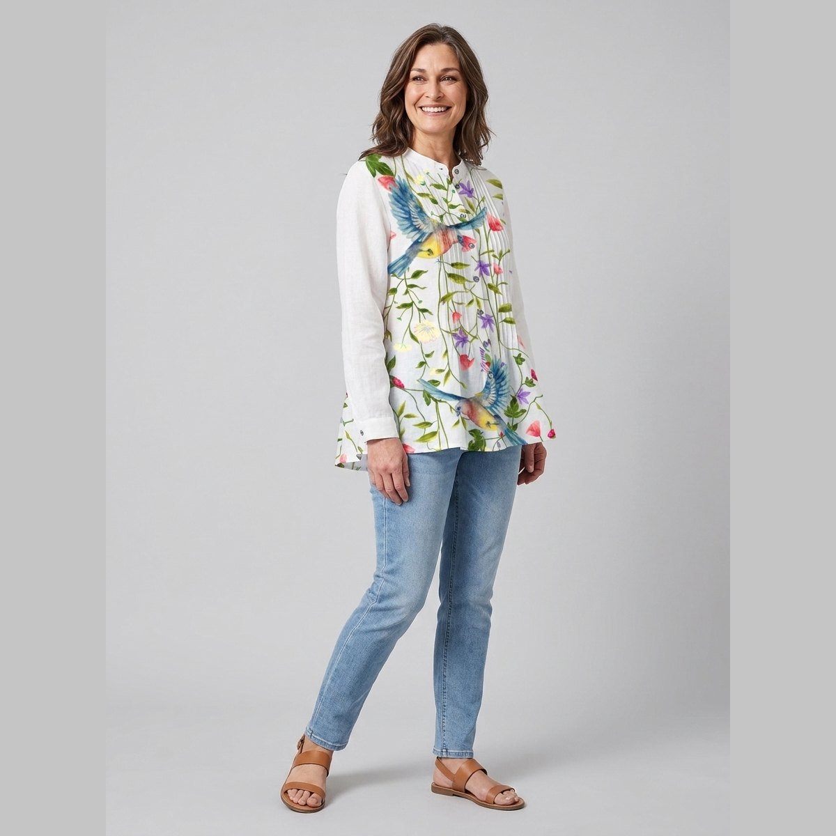 Lina Women's Tunic | Organic Linen, Loose Fit Tunic Top 4