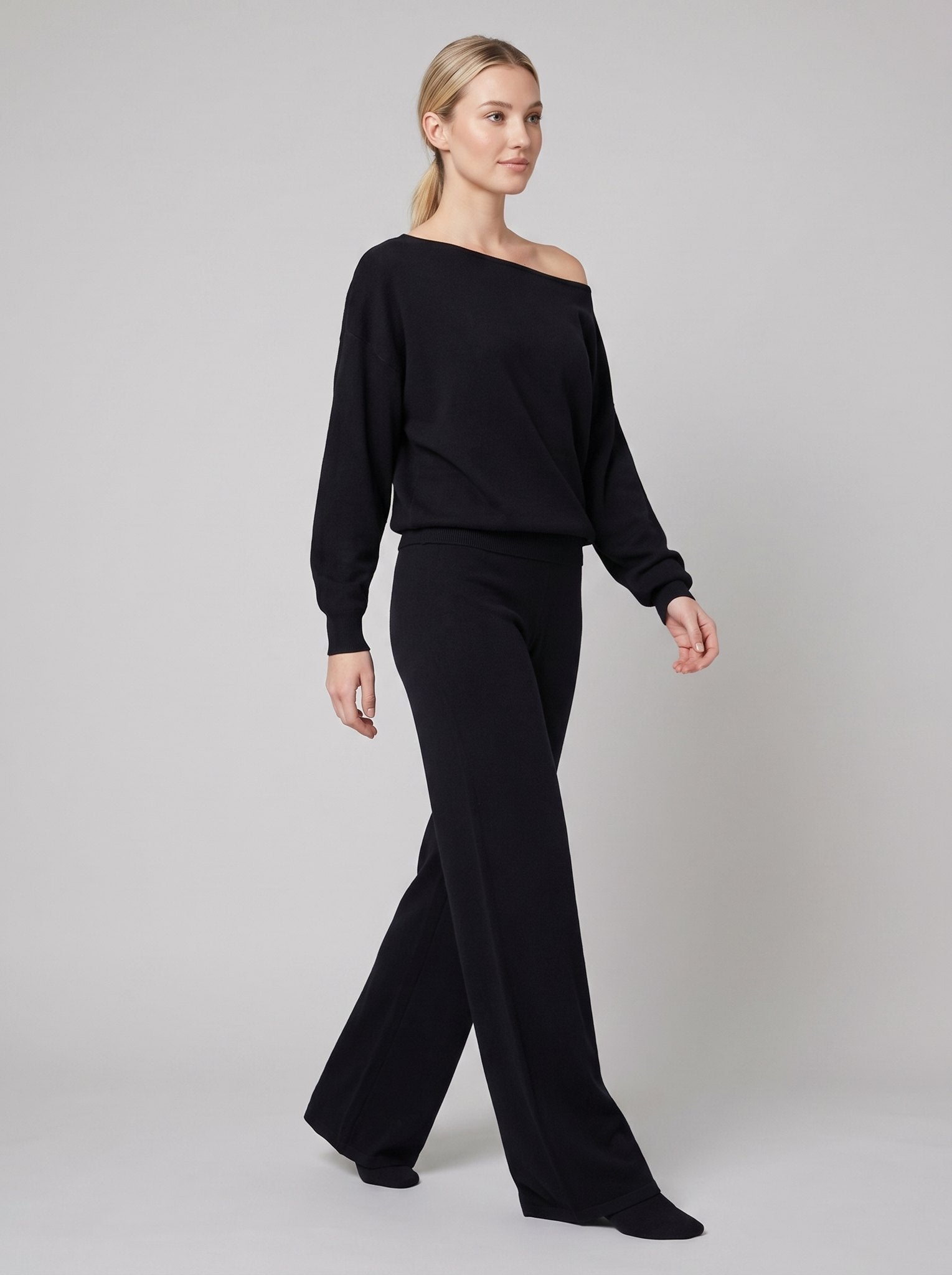 Liora Loungewear Set | Ultra-Soft Knit, Off-Shoulder Design 1
