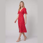 Liora Midi Dress | Floral Print, Slim Fit, V-Neck for Wedding Guests and Summer Events 2