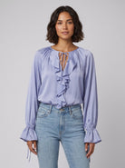 Liora Silk Blouse | Ruffle Trim, Adjustable Sleeves 1