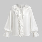 Liora Silk Blouse | Ruffle Trim, Adjustable Sleeves 5
