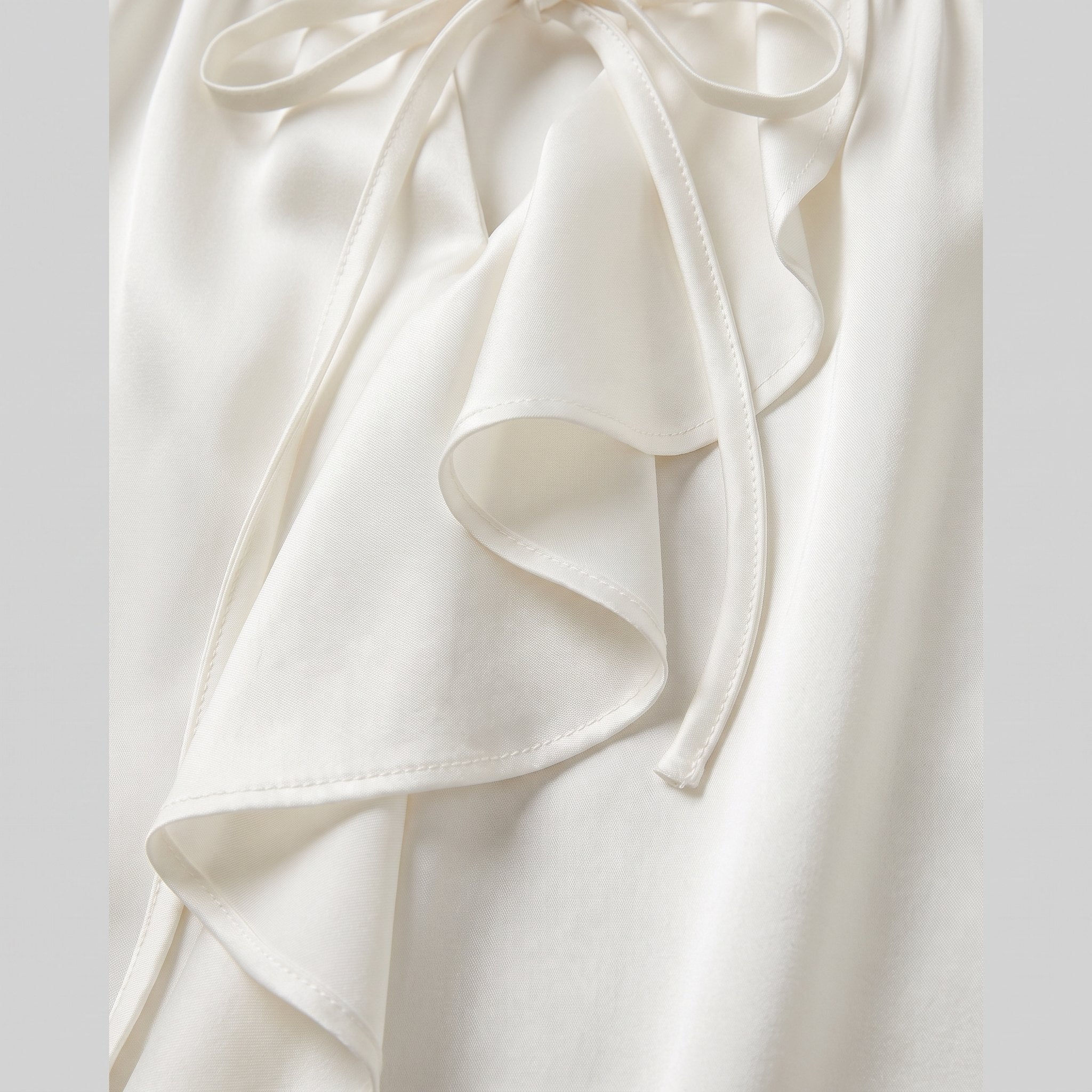 Liora Silk Blouse | Ruffle Trim, Adjustable Sleeves 6