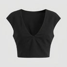 Liora Women's Blouse | V Neck, Cap Sleeve, Mid-Weight Polyester 3