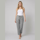 Liora Women's Pants | White Linen, Drawstring Waist, Relaxed Fit 2