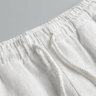 Liora Women's Pants | White Linen, Drawstring Waist, Relaxed Fit 8