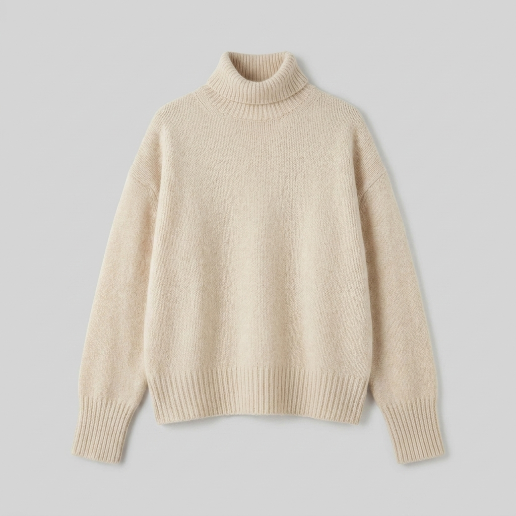 Liora Women's Sweater | Black Turtleneck Knitwear, Cozy High Collar 3