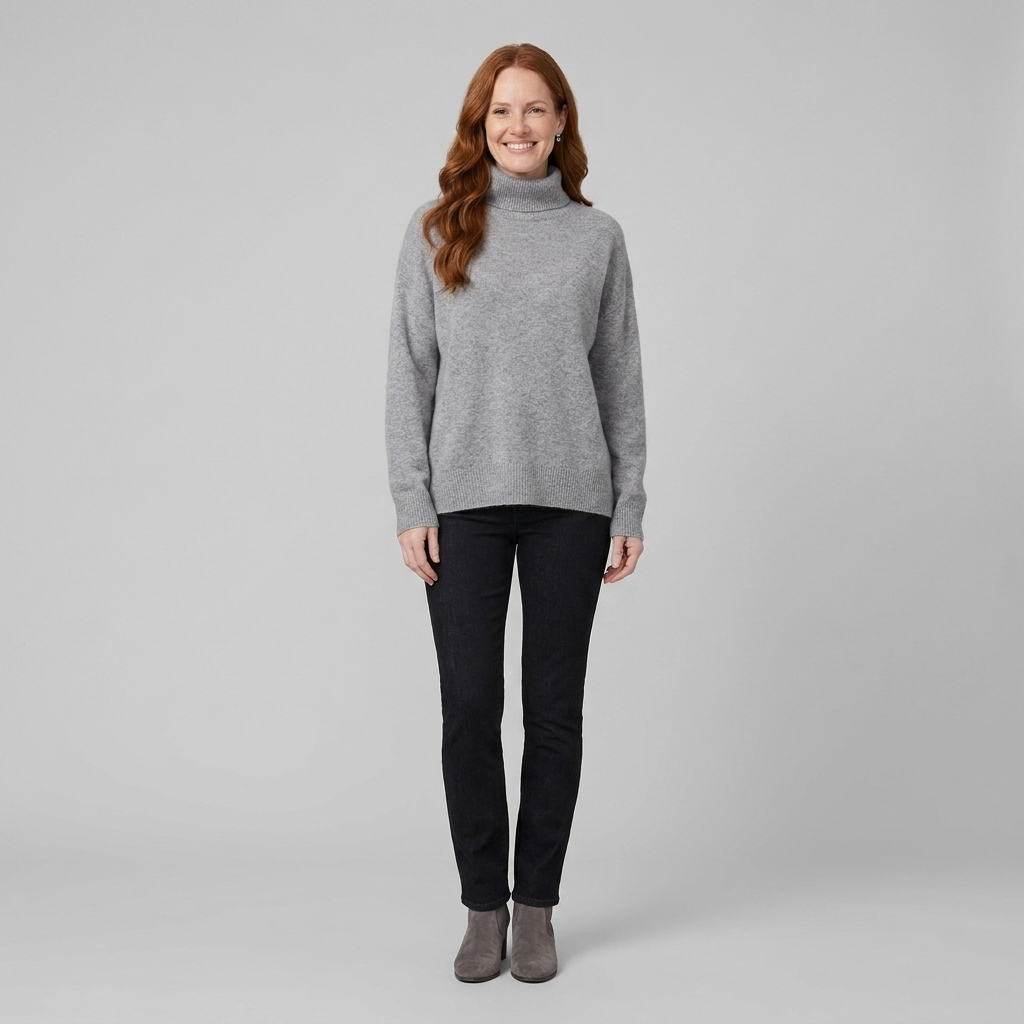 Liora Women's Sweater | Black Turtleneck Knitwear, Cozy High Collar 6