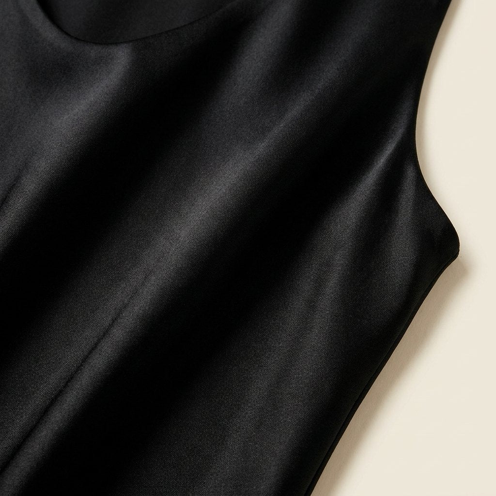 Lissia Satin Tank Top | Plunging U-Neck, Relaxed Fit 4