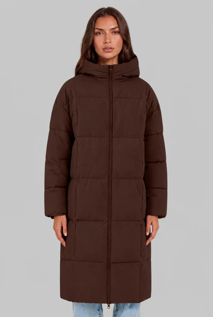 Long Hooded Puffer Coat 0