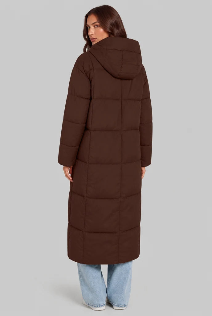 Long Hooded Puffer Coat 3