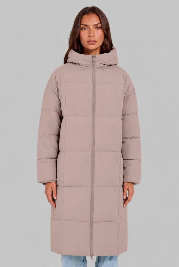 Long Hooded Puffer Coat 4