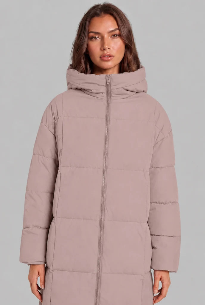Long Hooded Puffer Coat 5