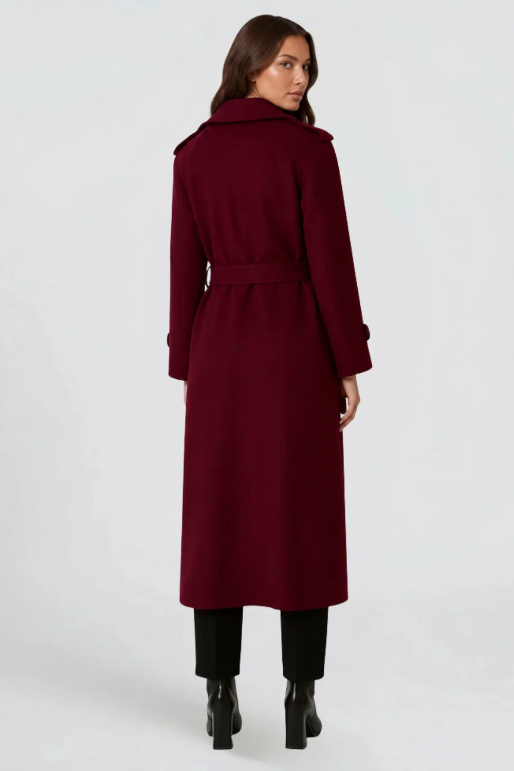 Long Tailored Wool Trench Coat 3