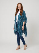 Luma Beach Kimono | Cotton Rayon Blend, Celestial Print 1