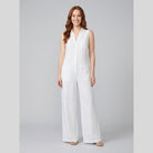 Luna Jumpsuit | Breathable Cotton-Linen Blend, Sleeveless Design 0