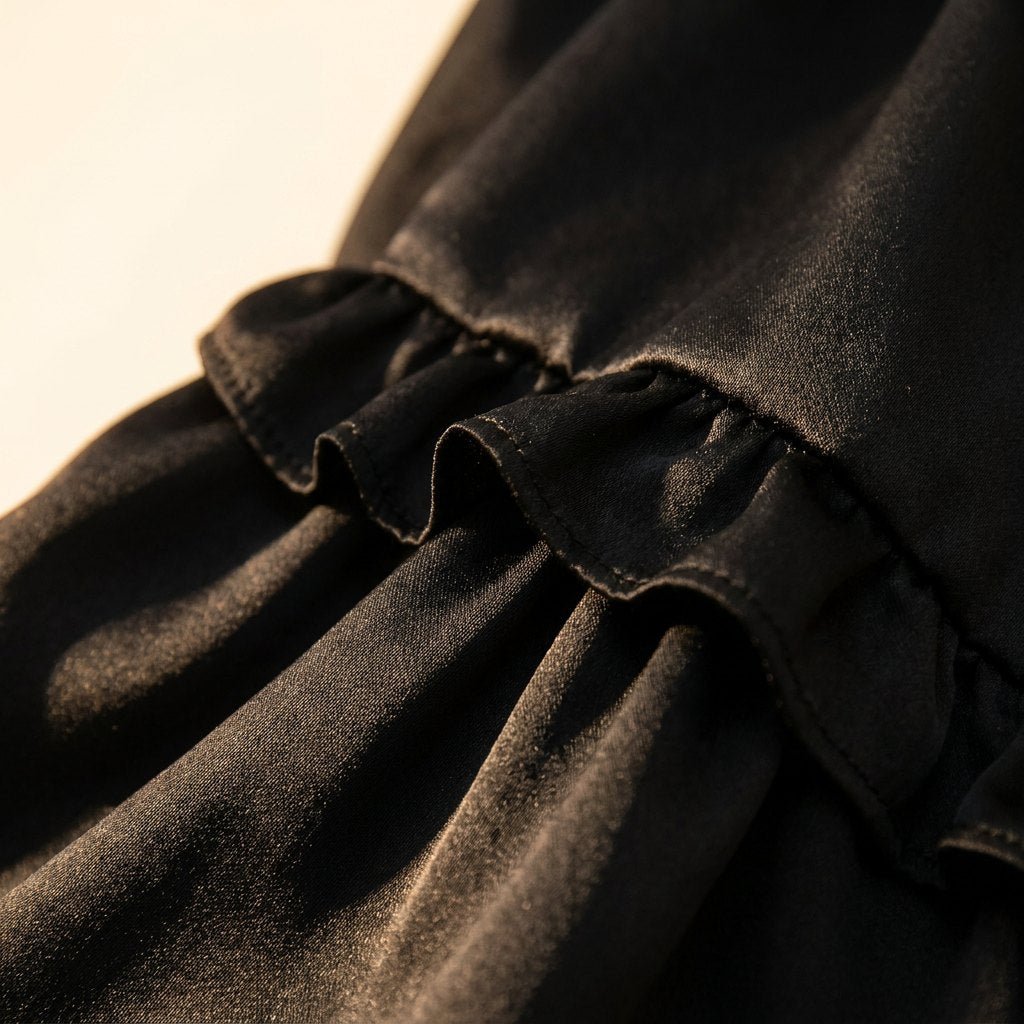 Luna Maxi Dress | Silk Effect, Halter Neck, Flounce Trim for Women 6