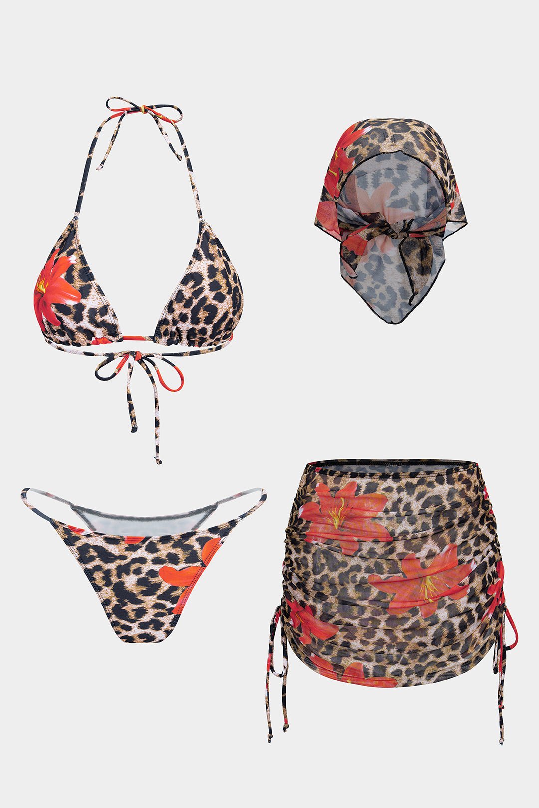Luna Tie-Up Bikini Set | Unique Print, Comfortable Polyester 0