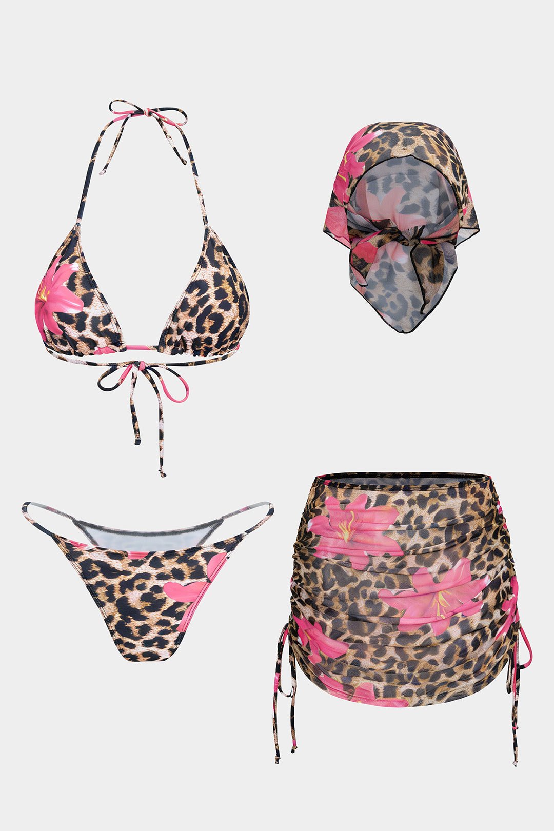 Luna Tie-Up Bikini Set | Unique Print, Comfortable Polyester 1
