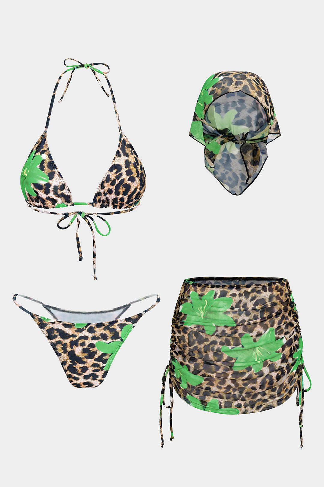 Luna Tie-Up Bikini Set | Unique Print, Comfortable Polyester 3